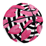 Black And White Striped Heart Print Basketball