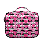 Black And White Striped Heart Print Briefcase Bible Bag