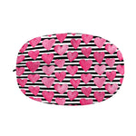 Black And White Striped Heart Print Car Side Mirror Covers