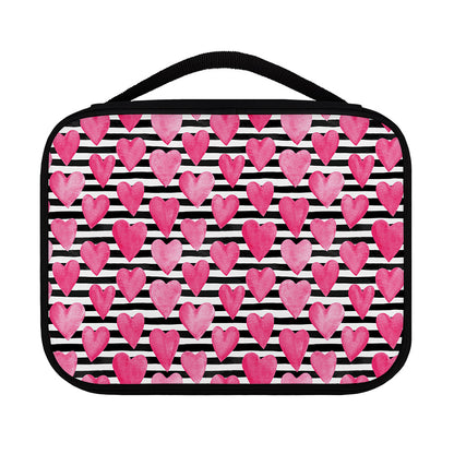 Black And White Striped Heart Print Classic Bible Case