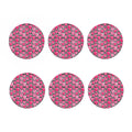Black And White Striped Heart Print Coaster Set