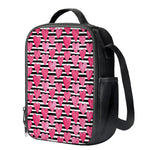 Black And White Striped Heart Print Crossbody Lunch Bag