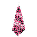 Black And White Striped Heart Print Hand Towel