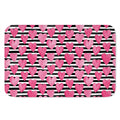 Black And White Striped Heart Print Indoor Door Mat