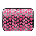 Black And White Striped Heart Print Laptop Sleeve