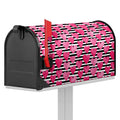 Black And White Striped Heart Print Mailbox Cover