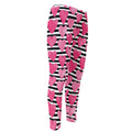 Black And White Striped Heart Print Men's Compression Pants