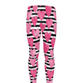 Black And White Striped Heart Print Men's Leggings