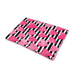 Black And White Striped Heart Print Pet Cooling Mat Cover