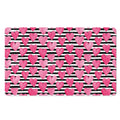 Black And White Striped Heart Print Polyester Doormat