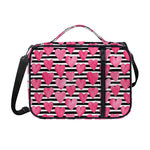 Black And White Striped Heart Print Shoulder Strap Bible Bag