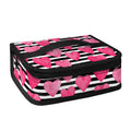 Black And White Striped Heart Print Small Lunch Bag