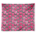 Black And White Striped Heart Print Tapestry