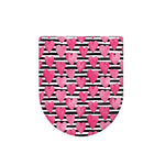 Black And White Striped Heart Print Toilet Lid Cover