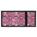 Black And White Striped Heart Print Trifold Wallet