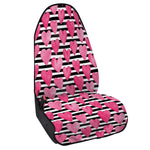 Black And White Striped Heart Print Waterproof Car Seat Cover