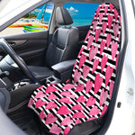 Black And White Striped Heart Print Waterproof Car Seat Cover