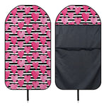 Black And White Striped Heart Print Waterproof Car Seat Cover