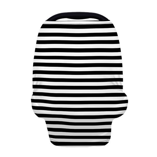 Black And White Striped Pattern Print Baby Seat Cover
