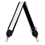 Black And White Striped Pattern Print Bag Strap