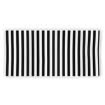 Black And White Striped Pattern Print Beach Towel