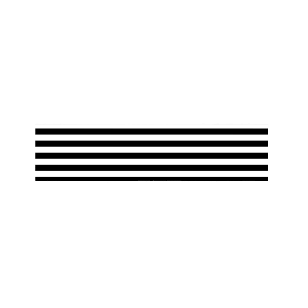 Black And White Striped Pattern Print Bed Runner