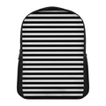 Black And White Striped Pattern Print Casual Backpack