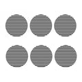 Black And White Striped Pattern Print Coaster Set