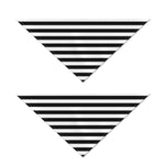 Black And White Striped Pattern Print Dog Bandana