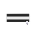 Black And White Striped Pattern Print Extended Mouse Pad