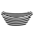 Black And White Striped Pattern Print Fanny Pack