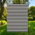Black And White Striped Pattern Print Garden Flag