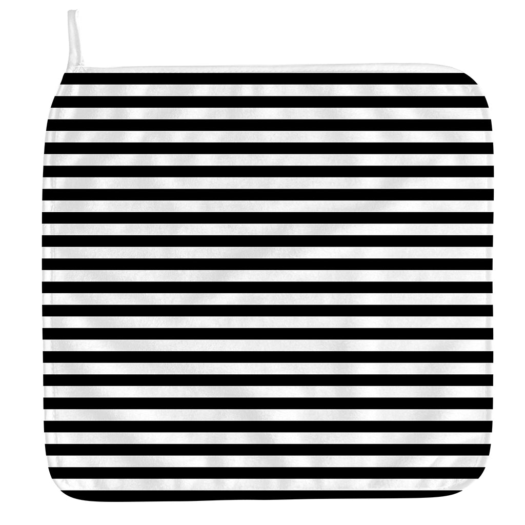 Black And White Striped Pattern Print Hand Towel