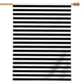 Black And White Striped Pattern Print House Flag