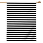 Black And White Striped Pattern Print House Flag