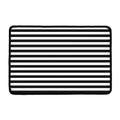 Black And White Striped Pattern Print Kitchen Mat