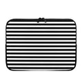 Black And White Striped Pattern Print Laptop Sleeve