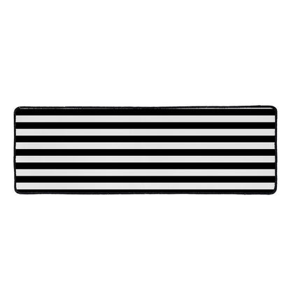 Black And White Striped Pattern Print Long Kitchen Mat