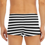 Black And White Striped Pattern Print Men's Short Boxer Briefs