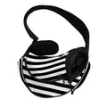 Black And White Striped Pattern Print Pet Sling Carrier