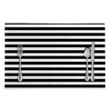 Black And White Striped Pattern Print Placemat