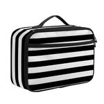 Black And White Striped Pattern Print Portable Lunch Bag