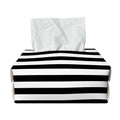Black And White Striped Pattern Print Rectangle Tissue Box Cover