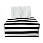 Black And White Striped Pattern Print Rectangle Tissue Box Cover