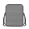 Black And White Striped Pattern Print Rectangular Crossbody Bag
