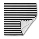 Black And White Striped Pattern Print Silk Bandana