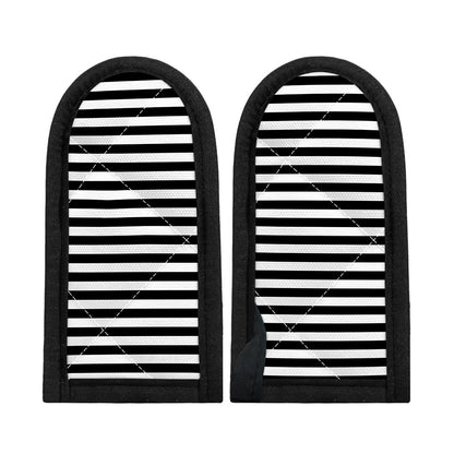 Black And White Striped Pattern Print Skillet Handle Cover