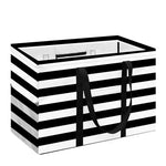 Black And White Striped Pattern Print Utility Tote Bag