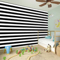 Black And White Striped Pattern Print Wall Sticker