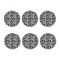 Black And White Sunflower Pattern Print Coaster Set